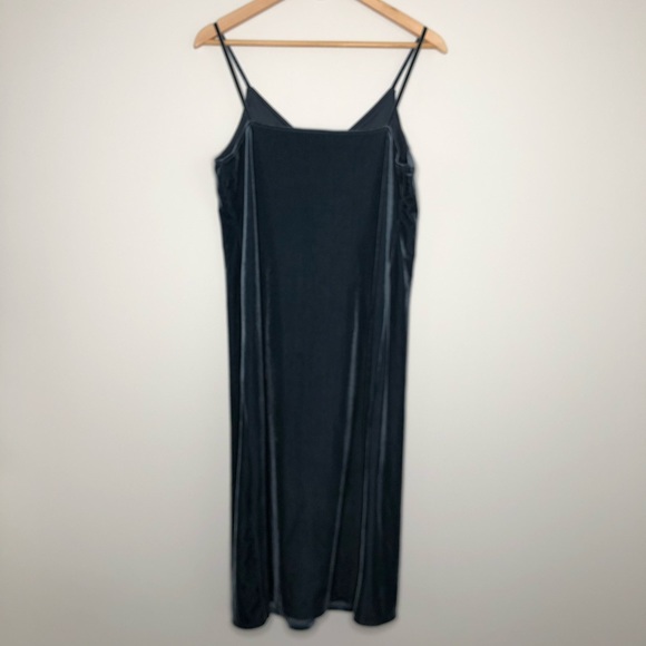 Uniqlo Velour Camisole Midi Dress Light Blue Small - Picture 5 of 5